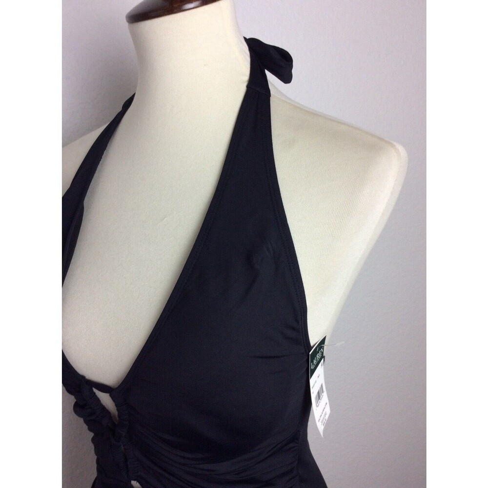Lauren Ralph Lauren Swim Tankini Halter Plunge Swimwear - Picture 5 of 9